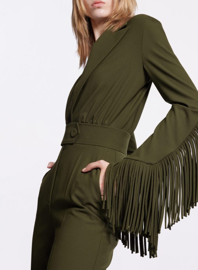 Dark Fringed Cady Jumpsuit - Image 2