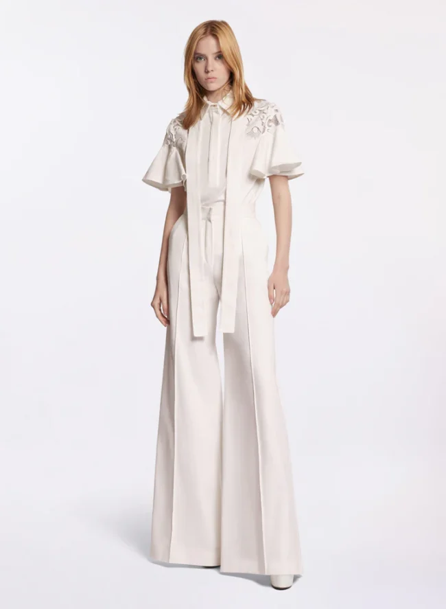 White Gabardine Pants