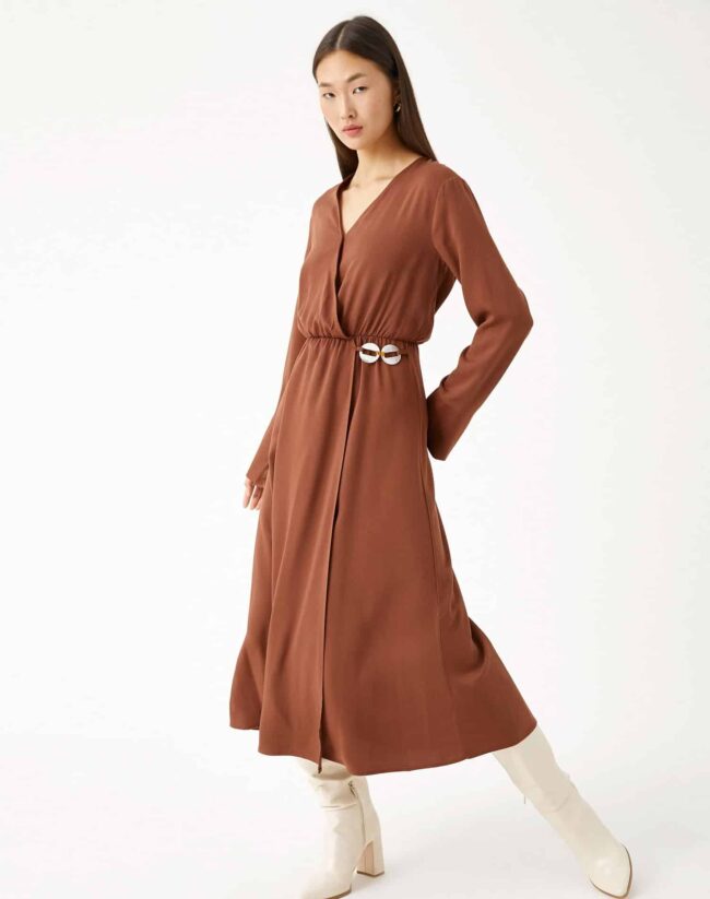 Midi Length Dress Wrapped - Image 4